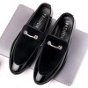 Men Fashion Suede Patent Leather Casual Leather Shoes