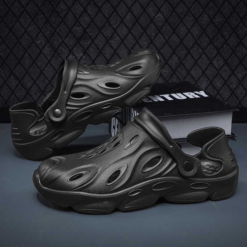 Men Fashion Hollow Lightweight Solid Color Sandals