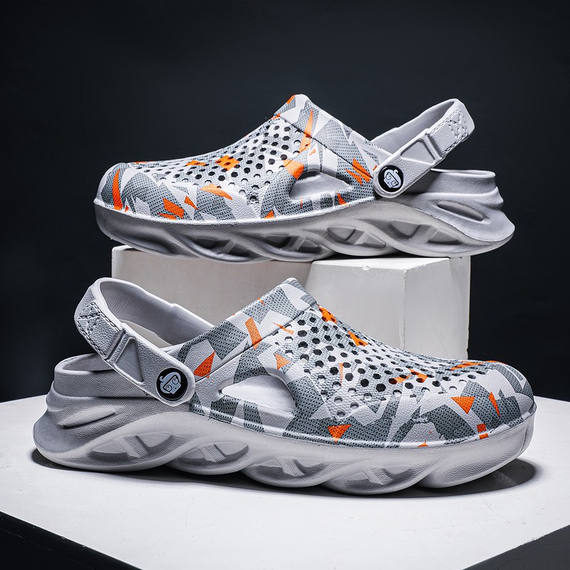 Men Fashion Lightweight Hollow Breathable Color Matching Sandals