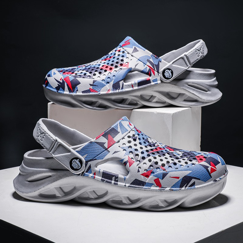 Men Fashion Lightweight Hollow Breathable Color Matching Sandals