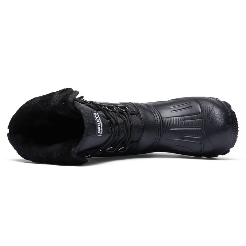 Men Winter Camouflage Round-Toe Thick-Soled Lace-Up Snow Mid-Calf Boots Men Winter Camouflage Round-Toe Thick-Soled Lace-Up Snow Mid-Calf Boots