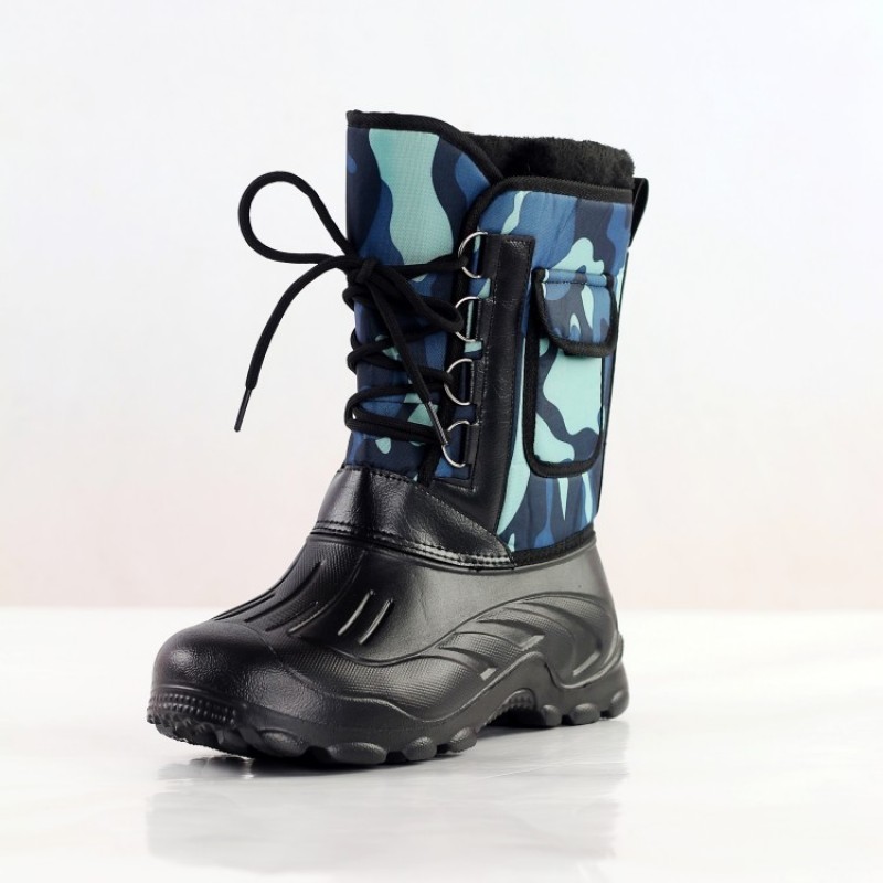 Men Winter Camouflage Round-Toe Thick-Soled Lace-Up Snow Mid-Calf Boots Men Winter Camouflage Round-Toe Thick-Soled Lace-Up Snow Mid-Calf Boots