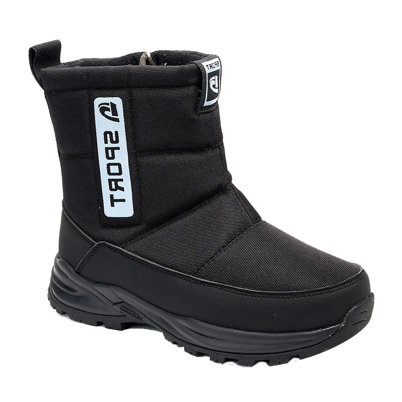 Men Autumn Winter Fashion Casual Solid Color Letter Zipper Slip On Thick-Soled Snow Mid Calf Boots Men Autumn Winter Fashion Casual Solid Color Letter Zipper Slip On Thick-Soled Snow Mid Calf Boots