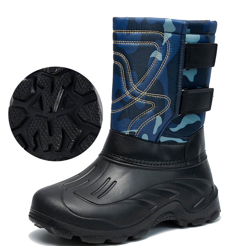 Men Autumn Winter Fashion Casual Solid Color Camouflage Slip On Thick-Soled Snow Mid Calf Boots Men Autumn Winter Fashion Casual Solid Color Camouflage Slip On Thick-Soled Snow Mid Calf Boots