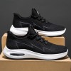 Men Fashion Casual Versatile Round-Toe Mesh Cloth Lace-Up Thick-Soled Sneakers
