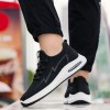 Men Fashion Casual Versatile Round-Toe Mesh Cloth Lace-Up Thick-Soled Sneakers