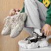 Men Fashion Casual Color Matching Lace-Up Thick-Soled Sneakers