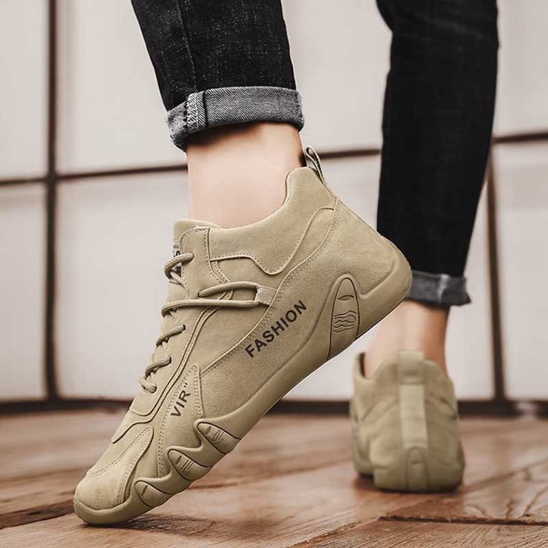 Men Fashion Casual Basic All-Match Letter Lace-Up Thick-Soled Sneakers