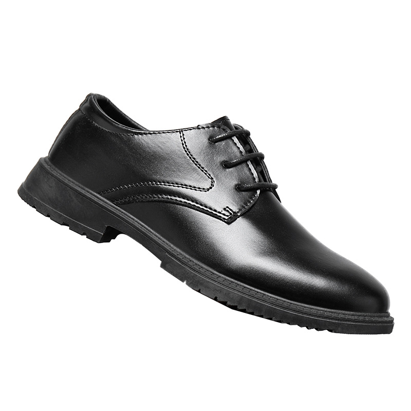 Men Fashion Casual Business British Style Lace-Up Low Heel PU Leather Shoes