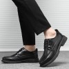 Men Fashion Casual Business British Style Lace-Up Thick-Soled PU Leather Shoes