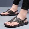 Men Summer Fashion Casual Beach Letters Print Flip Flops Sandals