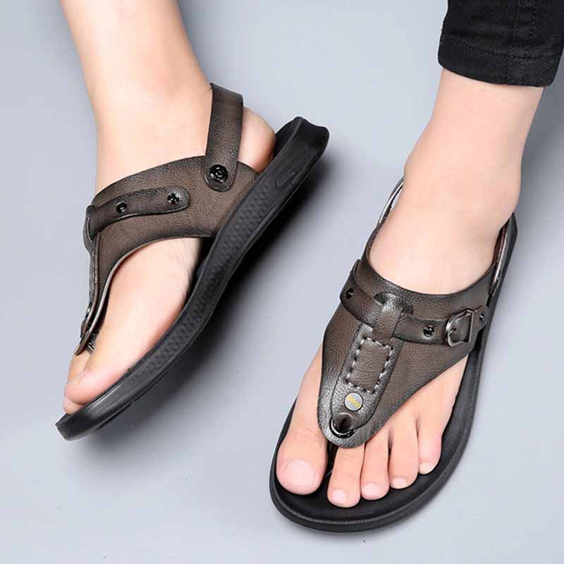 Men Summer Fashion Casual Beach Letters Print Flip Flops Sandals