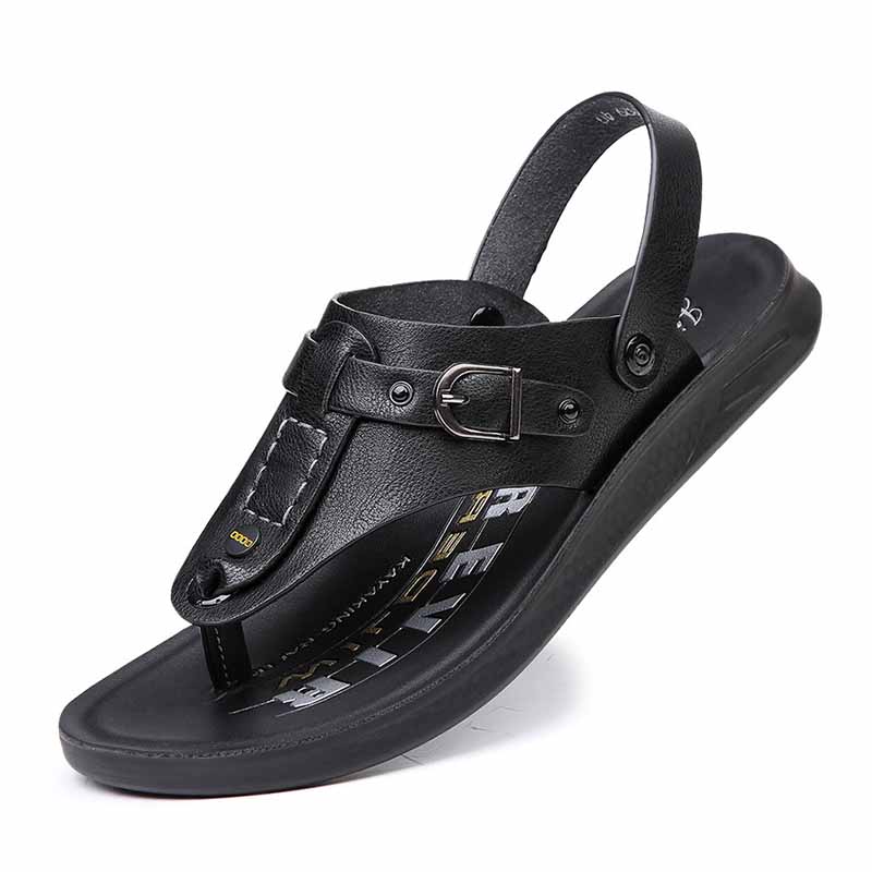 Men Summer Fashion Casual Beach Letters Print Flip Flops Sandals