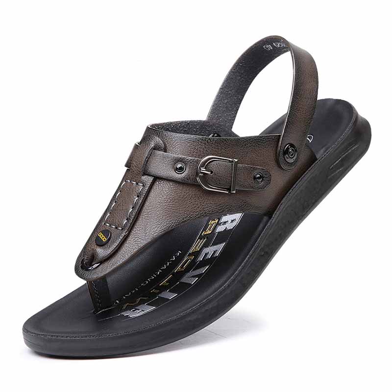 Men Summer Fashion Casual Beach Letters Print Flip Flops Sandals